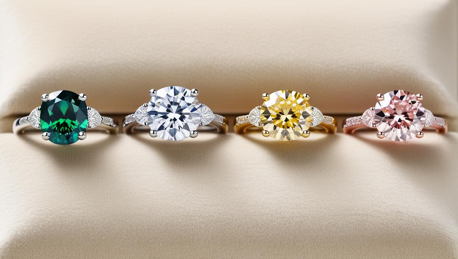 Coloured Diamond Rings